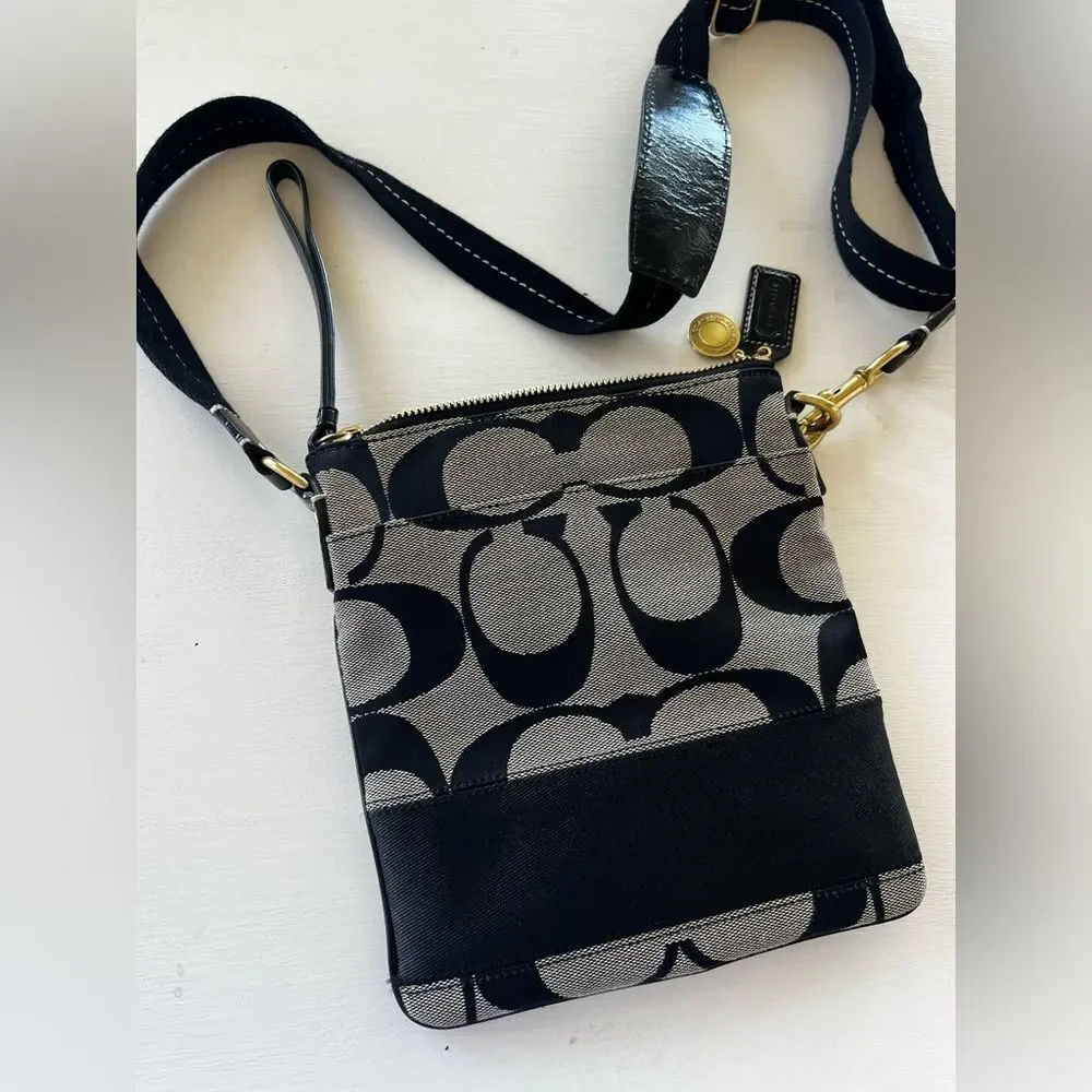 Coach Black and Gray Crossbody Bag; NWOT! Perfect Condition!